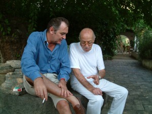 R.F. e Gianni Pennisi. Naxos, Taormina 2002